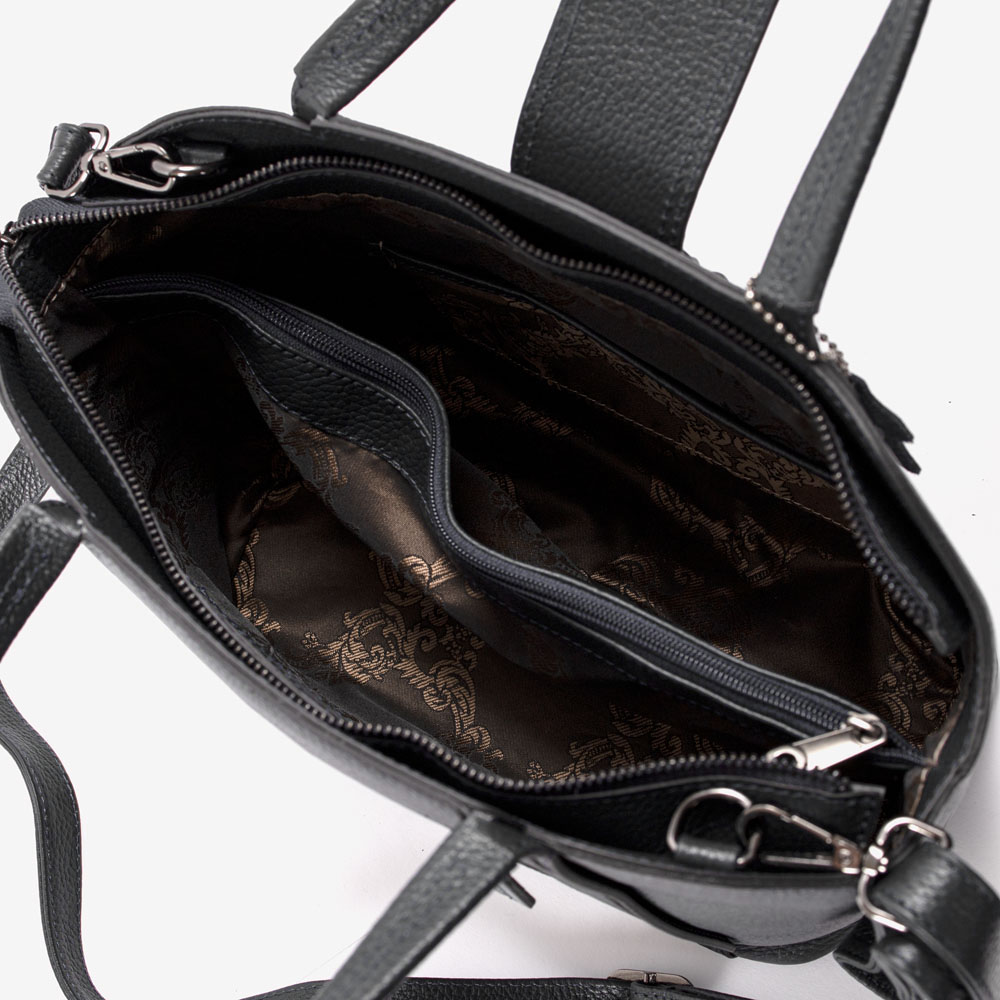 Дамска чанта ENZO NORI модел VERA естествена кожа черен