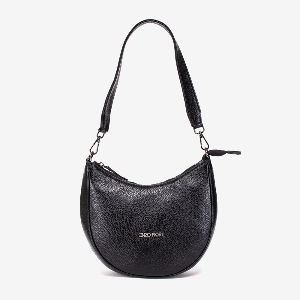 Дамска чанта модел VALENCIA естествена кожа черен