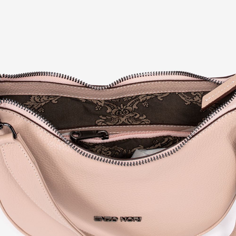 Дамска чанта модел VALENCIA естествена кожа розов