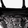Дамска чанта ENZO NORI модел ALBA естествена кожа черен принт