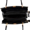 Дамска чанта PAULA VENTI модел FRANCISCA естествена кожа черен змийски лак