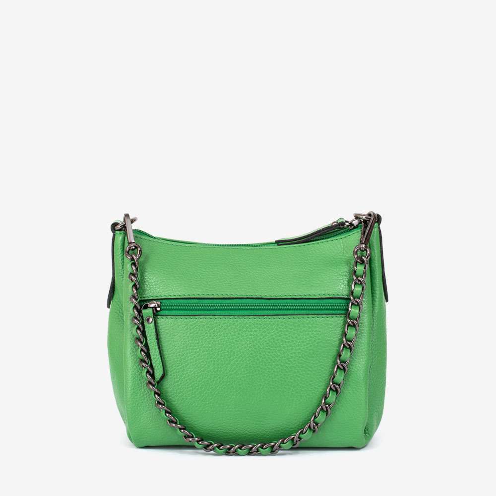 Дамска чанта ENZO NORI модел RONY естествена кожа зелен