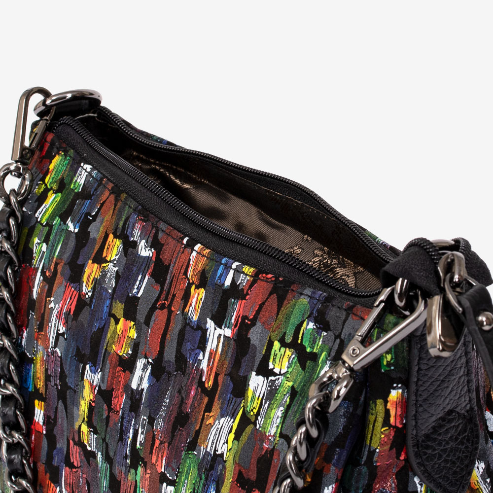 Дамска чанта ENZO NORI модел RONY естествена кожа тъмна палитра