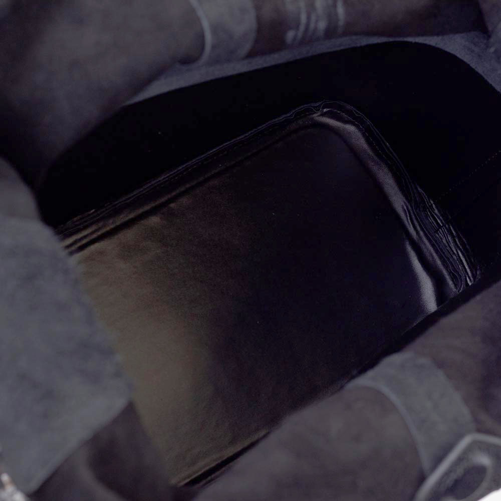 Дамска чанта ENZO NORI модел BORA естествена кожа черен-сив