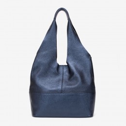 Дамска чанта ENZO NORI модел BORA естествена кожа перлено син