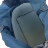 Голяма дамска чанта тип торба ENZO NORI от естествена кожа син с лазерна обработка на цветя