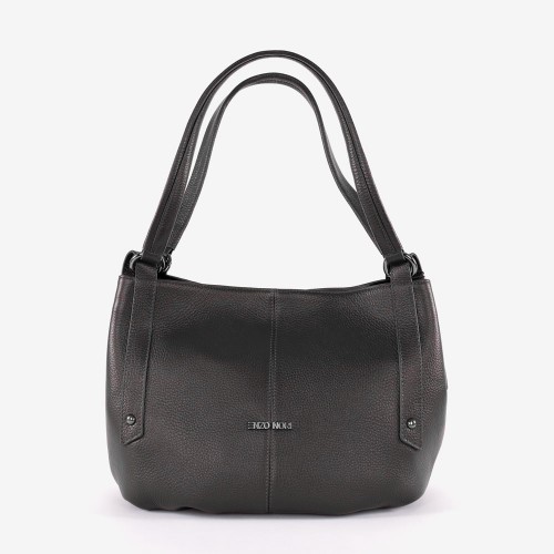 Дамска чанта ENZO NORI модел SUZANA естествена кожа черен
