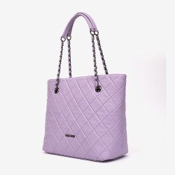 Дамска чанта ENZO NORI модел PALOMA естествена кожа лилав