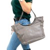Ежедневна дамска кожена чанта ENZO NORI модел VITALIA естествена кожа цвят бежов