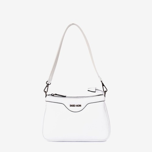 Дамска чанта ENZO NORI модел LORENA естествена кожа бял