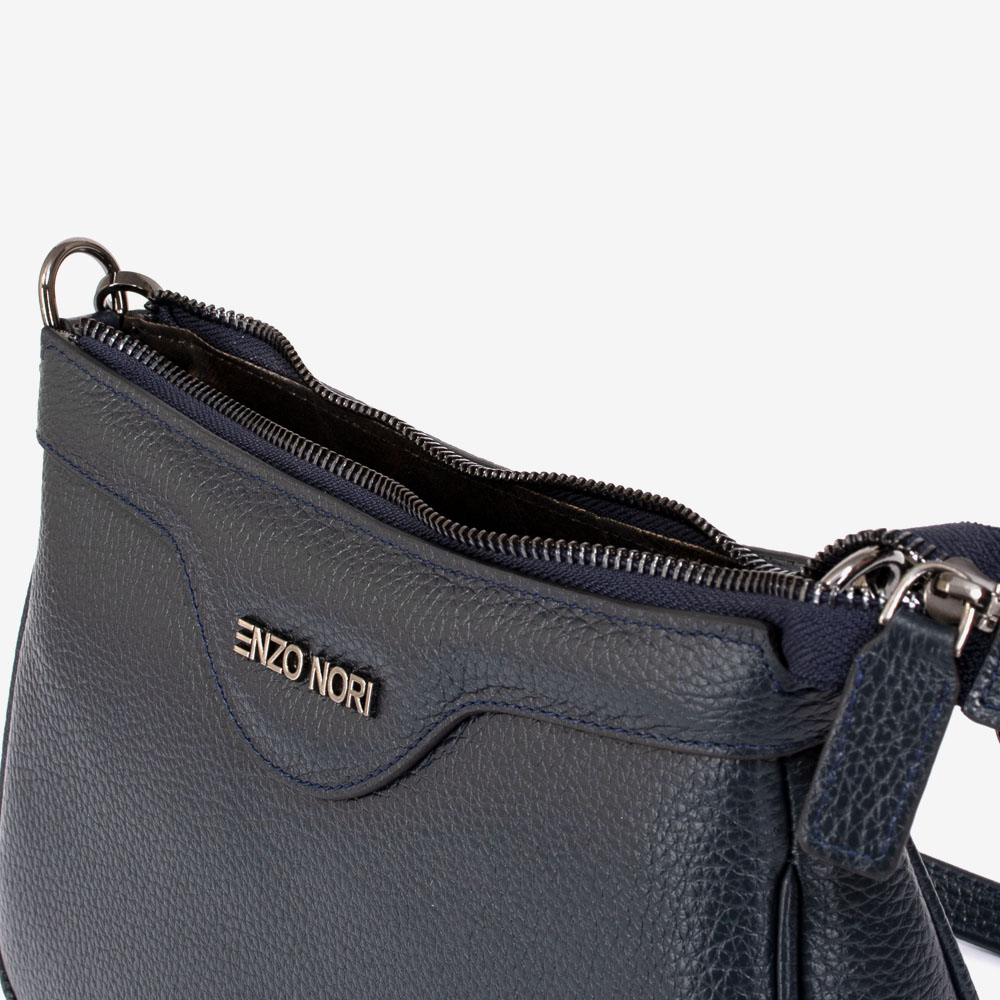 Дамска чанта ENZO NORI модел LORENA естествена кожа тъмно син
