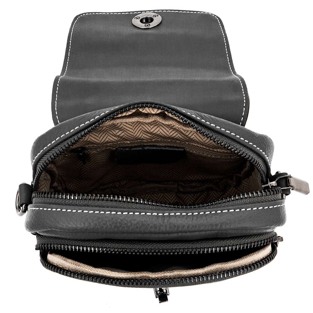 Дамска чанта от естествена фина напа кожа PAULA VENTI модел PEARL цвят черен