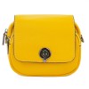 Твърда малка дамска чанта от естествена фина напа кожа PAULA VENTI модел PEARL цвят жълт