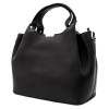 Модерна дамска чанта PAULA VENTI модел LIVIA от висококачествена естествена кожа цвят черен