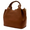 Артистична дамска чанта PAULA VENTI модел LIVIA от висококачествена естествена кожа цвят кафяв