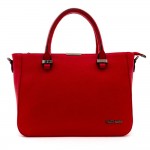Дамска чанта ENZO NORI модел MILANA естествена кожа червен