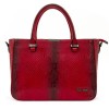 ДаДамска чанта ENZO NORI модел MILANA естествена кожа червен принт