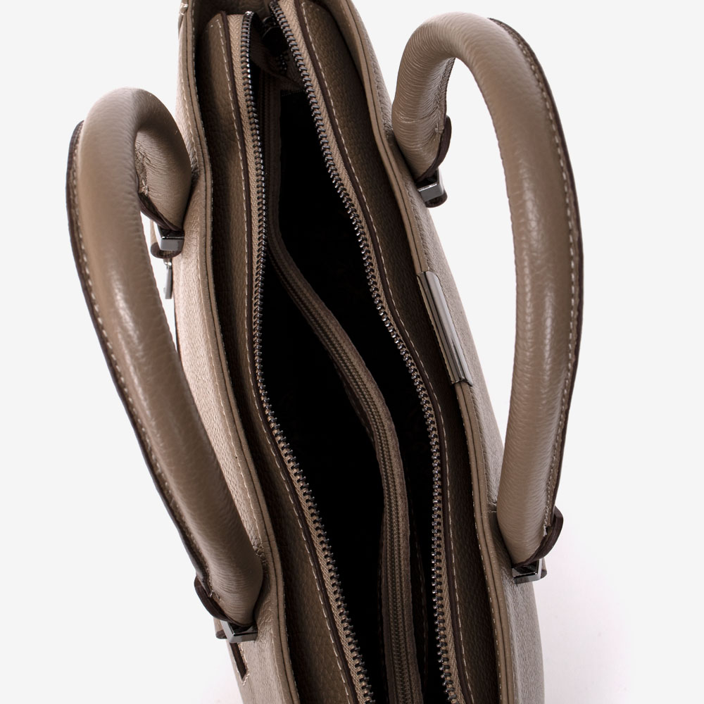 Дамска чанта ENZO NORI модел MILANA естествена кожа бежов