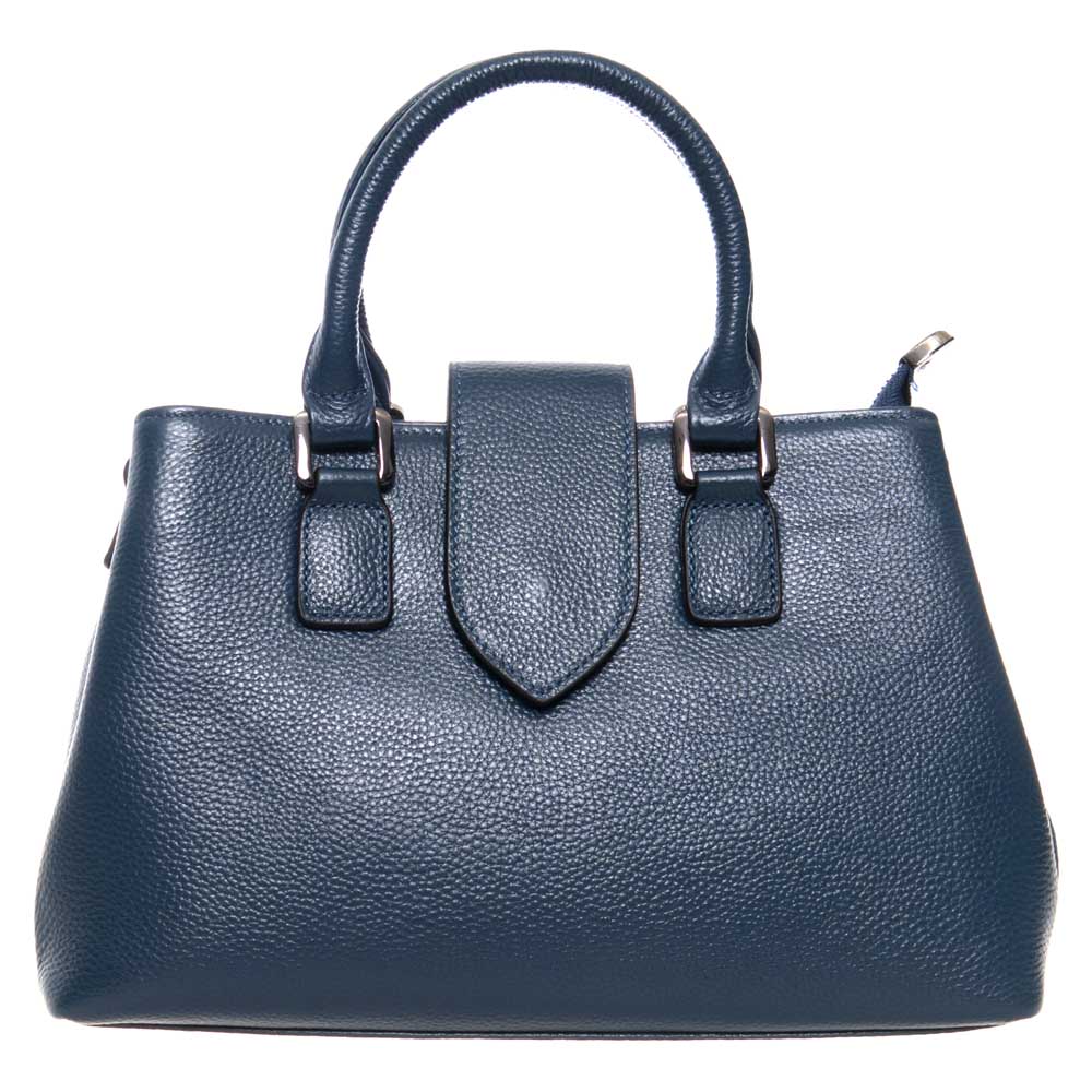 Дамска ежедневна чанта от от висококачествена естествена кожа ENZO NORI модел SADE цвят син