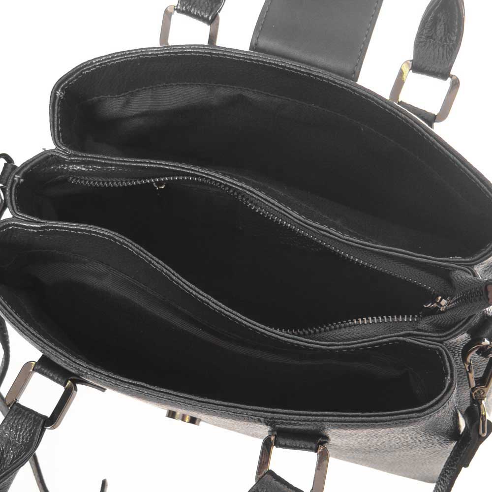 Дамска чанта ENZO NORI модел SADE естествена кожа черен