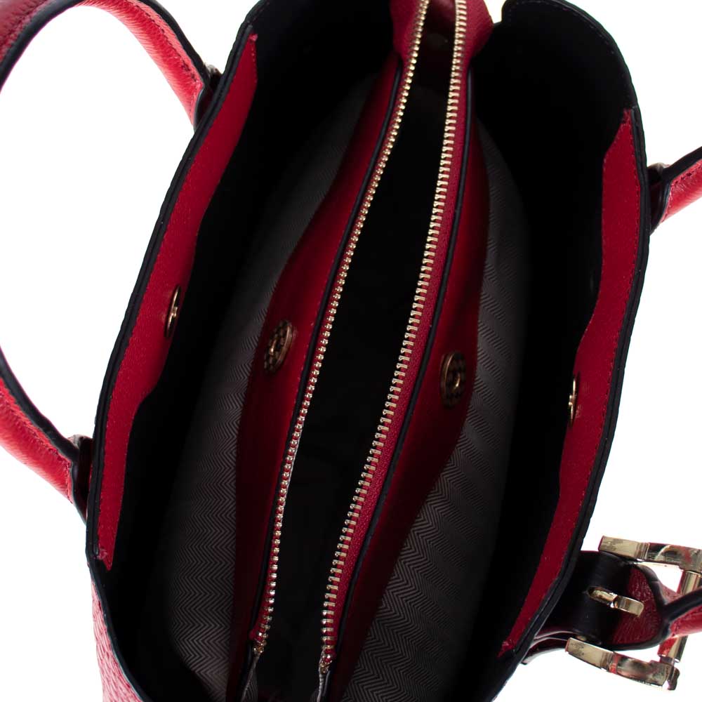 Дамска чанта ENZO NORI модел AVRORA естествена кожа червен