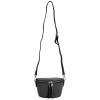 Дамска чанта с овална форма ENZO NORI от естествена кожа черна дълга подвижна дръжка