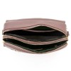 Практична дамска чанта от естествена фина напа кожа ENZO NORI модел HELEN цвят лилав