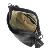 Класическа дамска чанта през рамо от естествена кожа ENZO NORI модел CLARA цвят черен