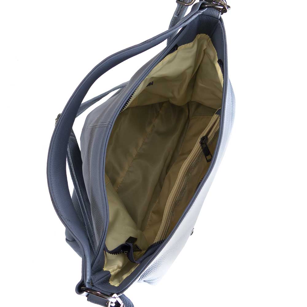 Дамска чанта ENZO NORI модел CLARA естествена кожа син