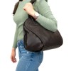 Дамска чанта PAULA VENTI модел MELINA от висококачествена естествена кожа цвят тъмно кафяв