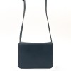 Практична дамска чанта с капак от естествена фина напа кожа PAULA VENTI модел ANITA цвят син
