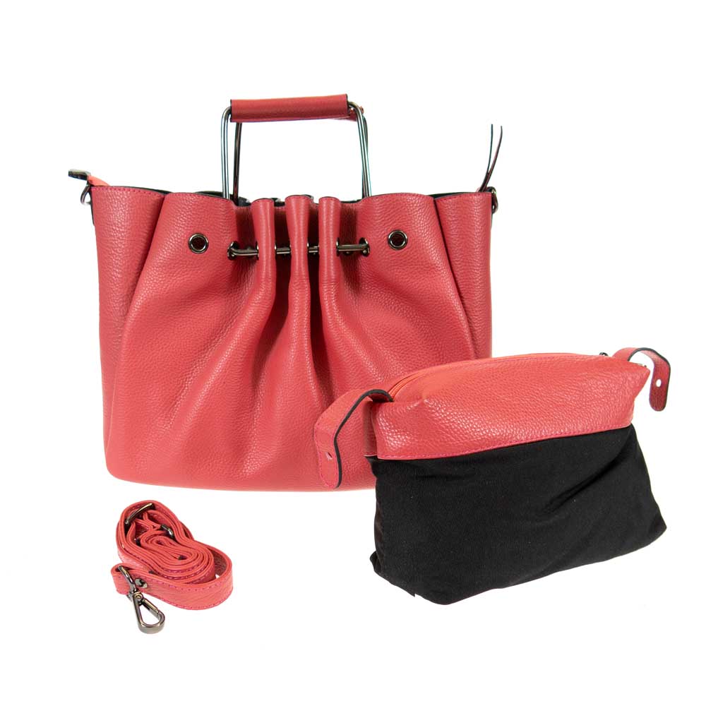 Дамска чанта ENZO NORI модел CELENA естествена кожа цвят розов