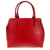 Класическа дамска чанта PAULA VENTI модел GIOVANNA естествена кожа цвят червен