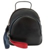 Красива малка дамска раница и чанта 2 в 1 ENZO NORI от естествена кожа модел DALE цвят черен