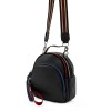 Красива малка дамска раница и чанта 2 в 1 ENZO NORI от естествена кожа модел DALE цвят черен