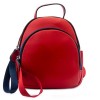Стилна малка дамска раница и чанта 2 в 1 ENZO NORI от естествена кожа модел DALE цвят червен