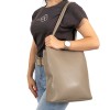 Актуална дамска раничка дамска чанта 2 в 1 от естествена кожа ENZO NORI модел CHERI цвят бежов
