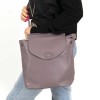 Елегантна дамска раница и чанта 2 в 1 от естествена кожа ENZO NORI модел ASHA естествена кожа цвят лилав