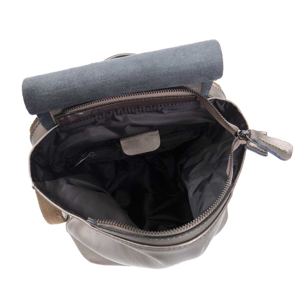 Дамска раница и чанта 2 в 1 от естествена кожа ENZO NORI модел ASHA естествена кожа цвят бронз