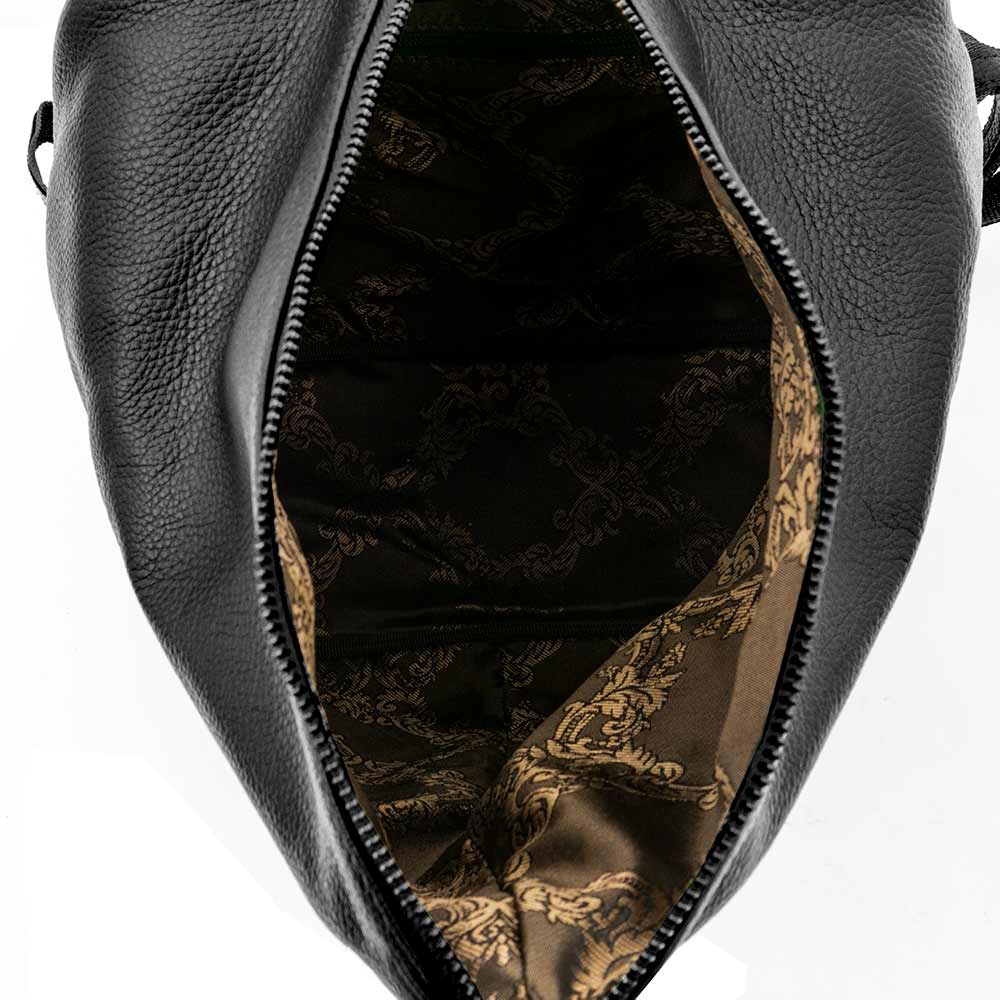 Голяма раница ENZO NORI модел MIRANDA от висококачествена естествена фина напа кожа цвят черен
