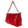 Стилна дамска чанта от италианска естествена кожа модел SONIA цвят червен