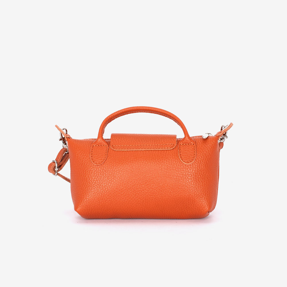 Дамска чанта модел ISABELLA италианска естествена кожа оранжев