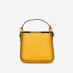 Малка дамска чанта модел DONA италианска естествена кожа жълт