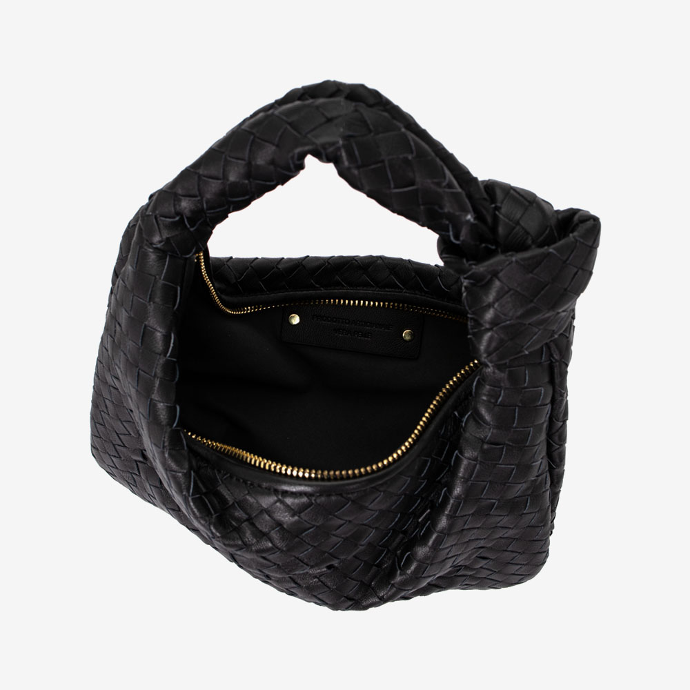 Дамска чанта модел DREW италианска естествена кожа черен