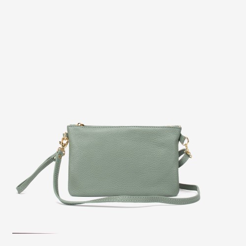 Дамска чанта модел RYLIE италианска естествена кожа светло зелен