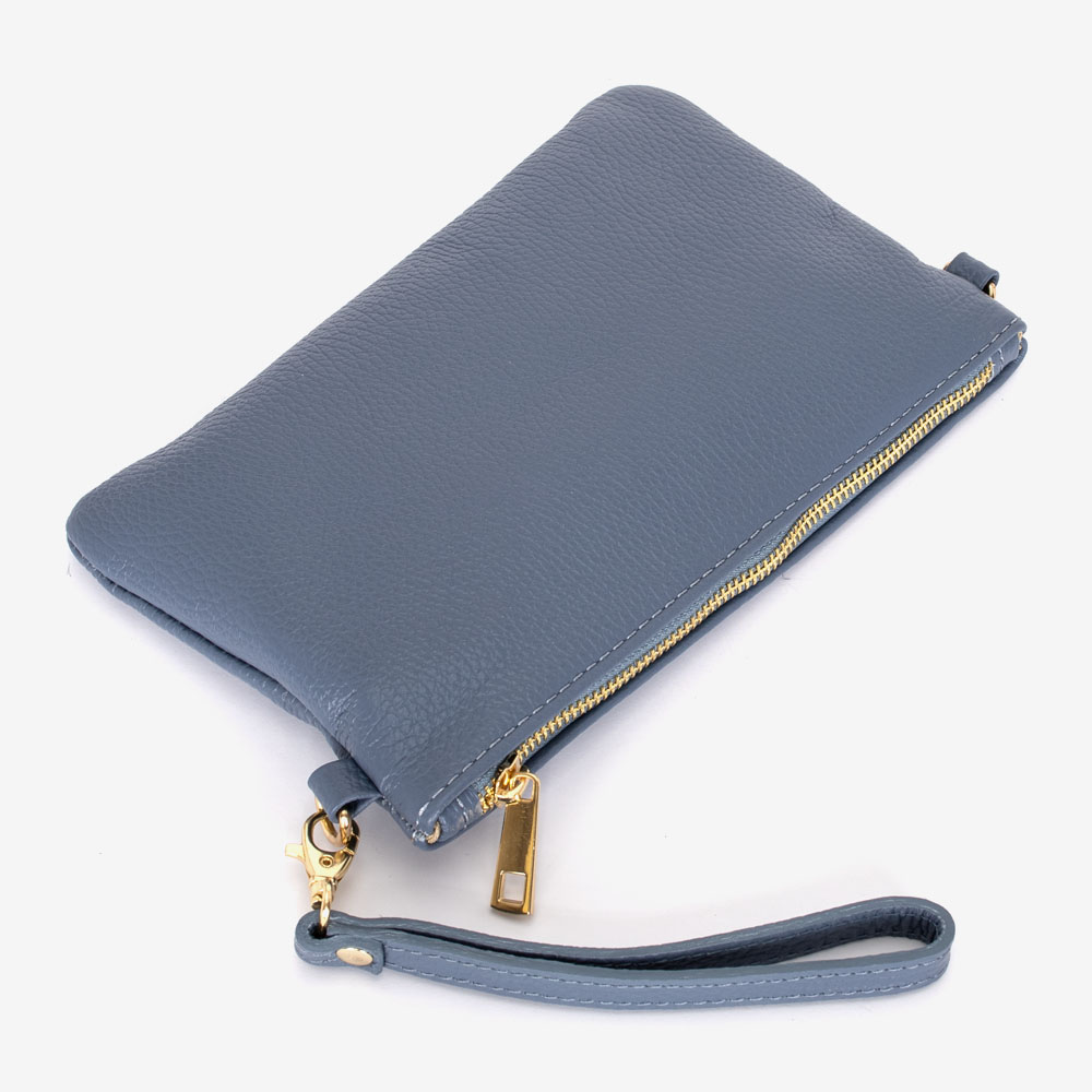 Дамска чанта модел RYLIE италианска естествена кожа син