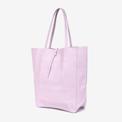 Дамска чанта модел SHELBY италианска естествена кожа светло лилав