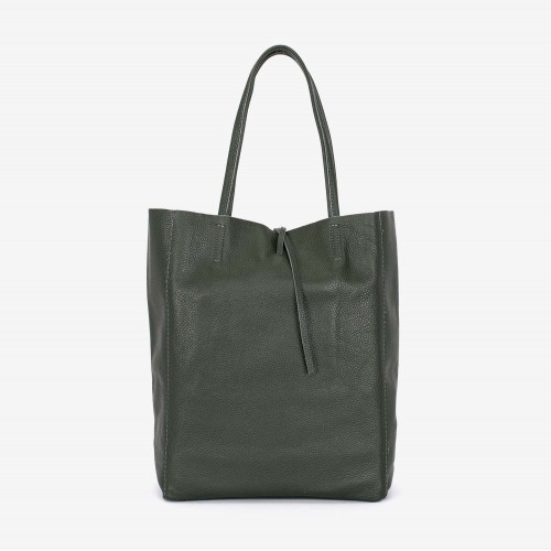 Дамска чанта модел SHELBY италианска естествена кожа тъмно зелен