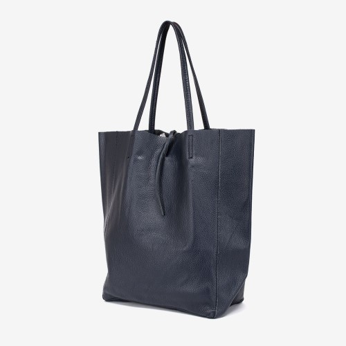 Дамска чанта модел SHELBY италианска естествена кожа тъмно син