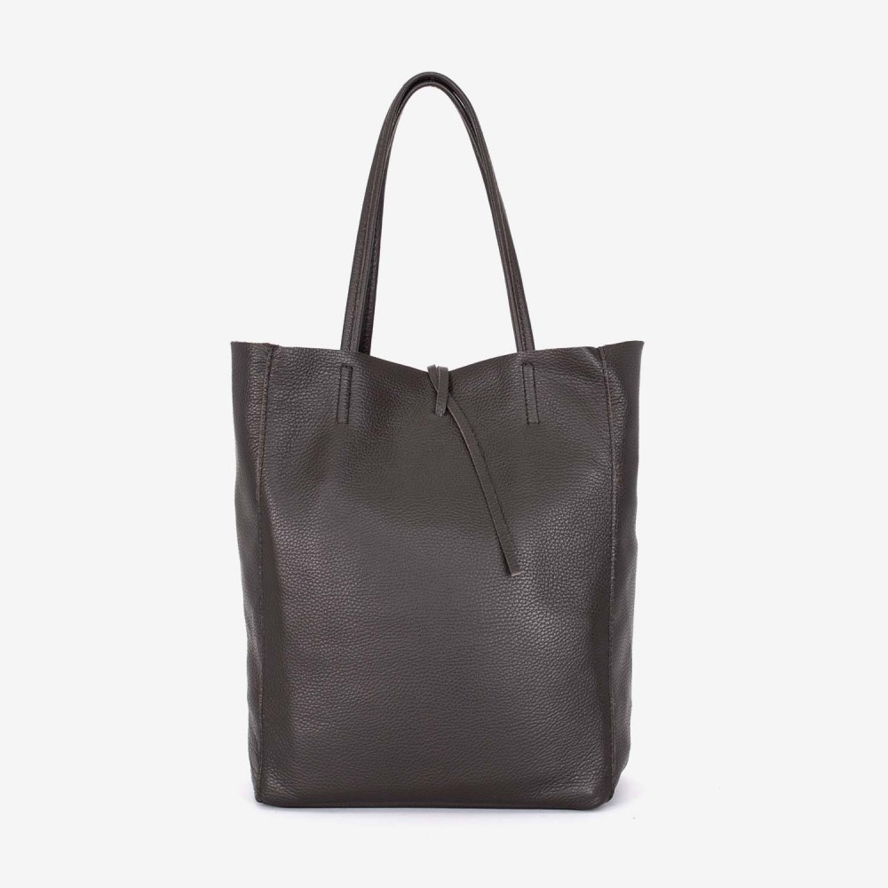 Дамска чанта модел SHELBY италианска естествена кожа тъмно кафяв